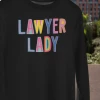 Hustle And Heart NC Lawyer Lady Colorful Graphic Tee Colorful Block Mascots