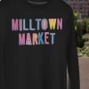 Hustle And Heart NC Milltown Market Colorful Graphic Tee Colorful Block Mascots