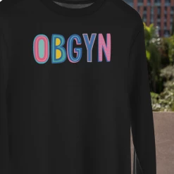 Hustle And Heart NC OBGYN Colorful Graphic Tee Colorful Block Mascots