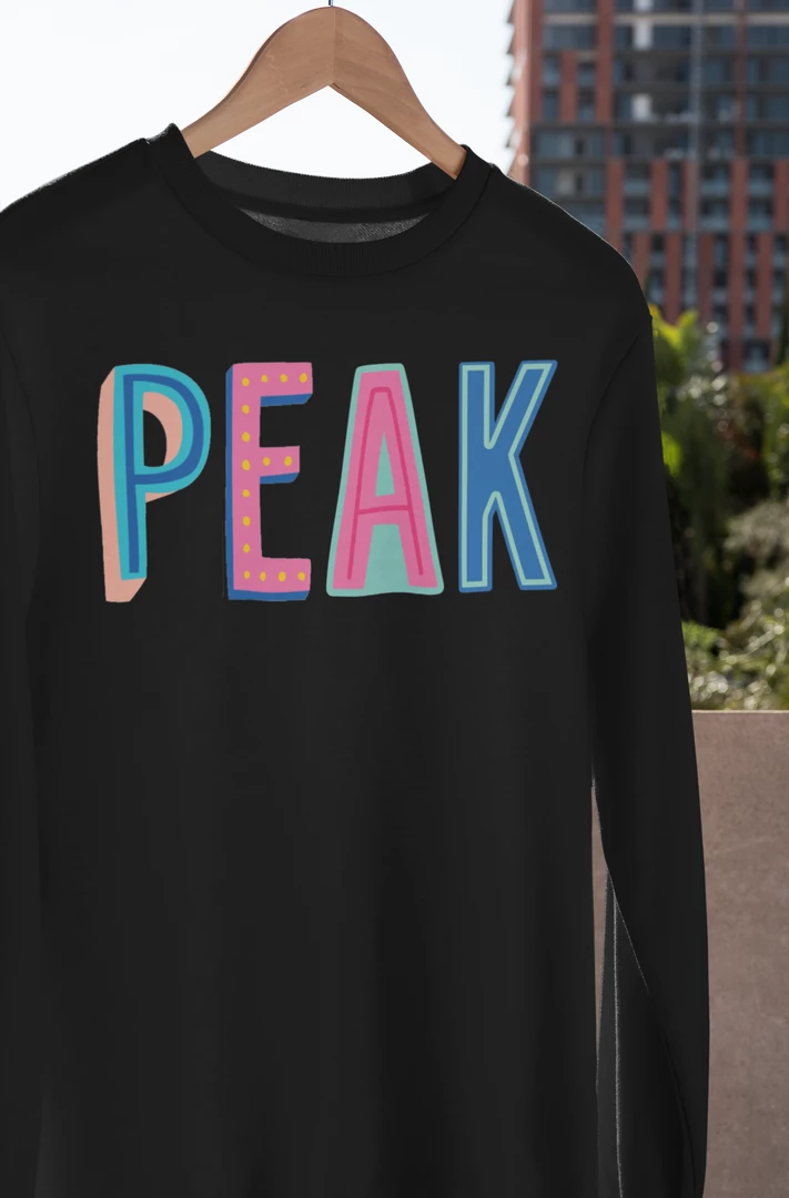 Hustle And Heart NC Peak Colorful Graphic Tee