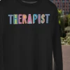 Hustle And Heart NC Therapist Colorful Graphic Tee Colorful Block Mascots