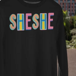 Hustle And Heart NC SheShe Colorful Graphic Tee