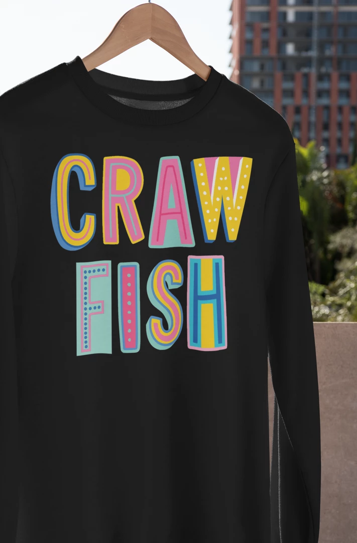 Hustle And Heart NC Crawfish Colorful Graphic Tee