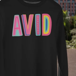 Hustle And Heart NC AVID Colorful Graphic Tee