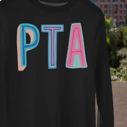 Hustle And Heart NC Colorful Block Mascots PTA Colorful Graphic Tee