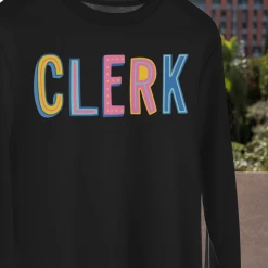 Hustle And Heart NC Colorful Block Mascots Clerk Colorful Graphic Tee