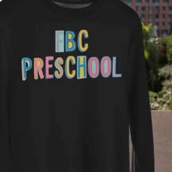 Hustle And Heart NC Colorful Block Mascots FBC Preschool Colorful Graphic Tee