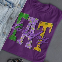 Hustle & Heart NC Fat Tuesday Mardi Gras New Orleans 2023 Graphic Tee