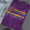 Hustle & Heart NC Mardi Gras Flag New Orleans 2023 Graphic Tee