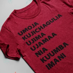 Hustle & Heart NC Umoja Kujichagulia Ujima Ujamaa Nia Kuumba Imani Kwanzaa Holiday Graphic Tee