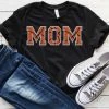 Hustle And Heart NC MOM Basketball/Silver Faux Chenille Letters Graphic Tee