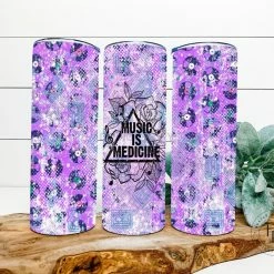 Hustle & Heart NC Tumbler Of The Week Music Is Medicine Completed 20oz Skinny Tumbler