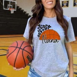 Hustle & Heart NC Nana Half Basketball Graphic Tee