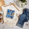 Hustle & Heart NC NC North Carolina Blue Graphic Tee Mascot Pride