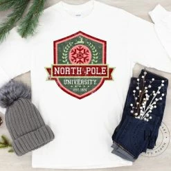 Hustle & Heart NC Christmas Screenprint Transfers North Pole University Screenprint Transfer