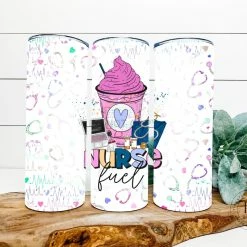 Hustle & Heart NC Nurse Fuel Completed 20oz Skinny Tumbler Tumbler Of The Week
