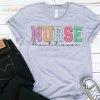 Hustle And Heart NC Faux Chenille And Glitter Letter Patch Tees Nurse Practitioner Faux Chenille Letters Graphic Tee