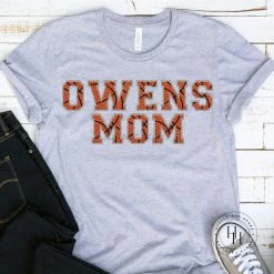 Hustle And Heart NC Owen's Mom Faux Chenille Letters Graphic Tee