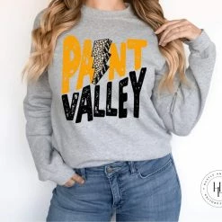 Hustle And Heart NC Lightning Bolt Designs Paint Valley Lightning Bolt Graphic Tee