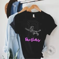 Hustle & Heart NC Neon Mascots Panthers Purple Neon Mascot