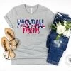 Hustle & Heart NC Patriotic Baseball Mom Doodle Graphic Tee