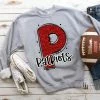 Hustle & Heart NC Patriots Red Glitter Varsity Doodle School Doodle Designs