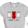 Hustle & Heart NC Peepin' It Real Baseball Peep Bunny Graphic Tee