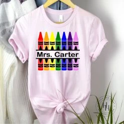Hustle & Heart NC Customizable Name Tees Pencil Customizable Teacher Graphic Tee