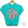 Hustle & Heart NC Pink Lemon Slices Monogram Graphic Tee Monogram Tees