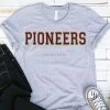 Hustle And Heart NC Faux Chenille And Glitter Letter Patch Tees Pioneers Faux Chenille Letters Graphic Tee
