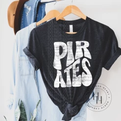 Hustle & Heart NC Pirates Retro Screenprint Transfer Transfers