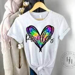 Hustle & Heart NC Pirates Tie Dye Heart Screenprint Transfer Transfers