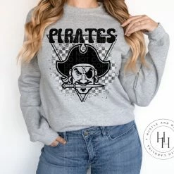 Hustle & Heart NC Pirates Triangle Mascot Screenprint Transfer Transfers