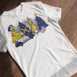 Hustle & Heart NC Transfers Police Christmas Tree - SUBLIMATION TRANSFER