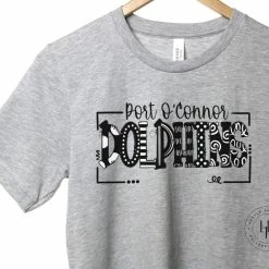 Hustle & Heart NC School Doodle Designs Port O'Connor Dolphins Doodle Graphic Tee