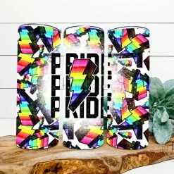 Hustle & Heart NC Tumbler Of The Week Pride Bolt Completed 20oz Skinny Tumbler