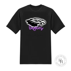 Hustle & Heart NC Neon Mascots Purple Eagles Neon Mascot