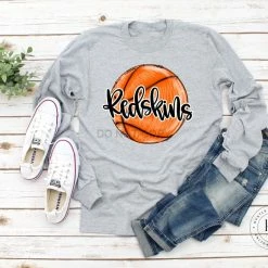 Hustle & Heart NC Basketball Designs Q-T Basketball Team Name Long Sleeves