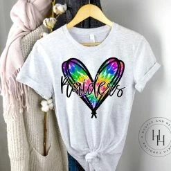 Hustle & Heart NC Raiders Tie Dye Heart Screenprint Transfer