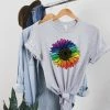 Hustle And Heart NC LGBTQIA+ Pride/Equality Rainbow Sunflower Pride Graphic Tee