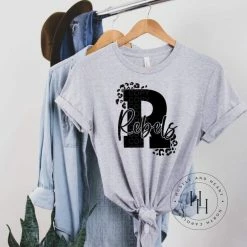 Hustle & Heart NC Rebels Black Leopard Screenprint Transfer