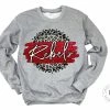 Hustle & Heart NC Rebels Red/White With Black Outline