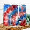Hustle & Heart NC Red White Blue Tie Dye Completed 20oz Skinny Tumbler