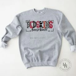 Hustle & Heart NC Redskins Baseball Doodle Graphic Tee