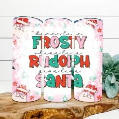 Hustle & Heart NC Tumbler Of The Week Reindeers Completed 20oz Skinny Tumbler