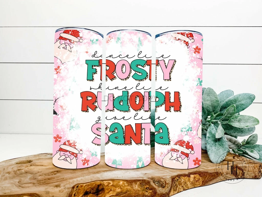 Hustle & Heart NC Tumbler Of The Week Reindeers Completed 20oz Skinny Tumbler