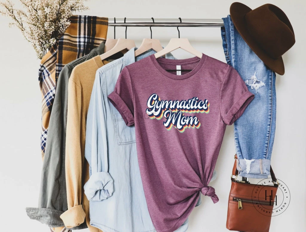 Hustle & Heart NC Retro Text 'Mom' Graphic Tee Mother's Day