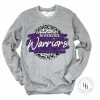 Hustle & Heart NC Riverside Warriors Purple Grey Leopard Circle Graphic Tee