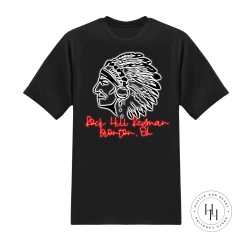 Hustle & Heart NC Rock Hill Redmen Red Neon Mascot Neon Mascots