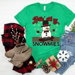 Hustle & Heart NC Rolling With My Snowmies Graphic Tee